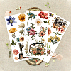 3 Sheets 3 Styles Flower PVC Waterproof Decorative Stickers DIY-WH0404-034-2