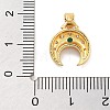 Moon Theme Rack Plating Brass Micro Pave Cubic Zirconia Pendants KK-Z071-52G-05-3