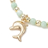4Pcs Marine Organism Theme 304 Stainless Steel Charm Bracelets BJEW-JB13305-4