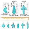 24Pcs 6 Styles Synthetic Turquoise Pendants Sets G-AR0005-22-2