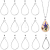 20Pcs 304 Stainless Steel Open Back Bezel Pendants PALLOY-BBC00010-1