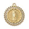 304 Stainless Steel & Rhinestone Pendants STAS-G371-09G-01G-1