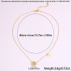 304 Stainless Steel Crystal Rhinestone Flat Round Pendant Necklaces for Women WG4D5C1-01-4