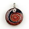 Handmade Silver Foil Lampwork Pendants FOIL-S135-01-B-3