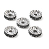 304 Stainless Steel Rhinestone Spacer Beads RB-CBA18B7-01P-16-1