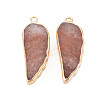 Natural Agate Pendants G-N326-127-B03-2