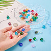 50Pcs 10 Colors Transparent Glass European Beads GPDL-TA0001-13-6