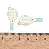 Tennis Alloy Enamel Pendants AL-CBA292F-02N-G-3