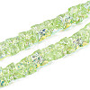 Baking Paint Electroplate Transparent Glass Beads Strands EGLA-N020-05G-1