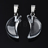 Transparent Spray Painted Glass Pendants GLAA-N035-021-F06-3