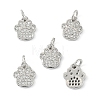 5Pcs Rack Plating Brass Micro Pave Clear Cubic Zirconia Charms KK-YW0003-36P-1