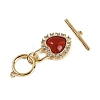 Natural Carnelian Toggle Clasps KK-P283-39G-3