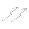 Brass Micro Pave Cubic Zirconia Ear Wrap Crawler Hook Earrings EJEW-O097-04P-01-2