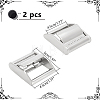 WADORN 2Pcs Stainless Steel Cam Lock Lever Buckles STAS-WR0001-05-2