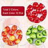 30Pcs 3 Colors Mini Foam Imitation Apples DJEW-CA0001-26-6