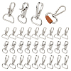 WADORN 30Pcs 3 Styles Zinc Alloy Swivel Lobster Claw Clasps FIND-WR0009-68P-1