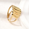 304 Stainless Steel Cuff Open Rings STAS-H259-05G-3