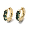 Green Cubic Zirconia Hoop Earrings X-EJEW-C022-08G-4