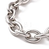 304 Stainless Steel Cable Chain Bracelet for Men Women BJEW-E031-01P-02-2
