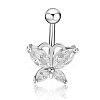 Clear Cubic Zirconia Belly Button Rings WG9960A-13-1