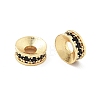 Brass Micro Pave Cubic Zirconia Beads KK-R216-13KCG-04-2