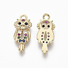 Brass Micro Pave Cubic Zirconia Charms KK-R132-007-NF-2