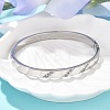 304 Stainless Steel Rhinestone Bangles for Women BJEW-Z092-16P-2