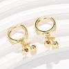 Brass Cubic Zirconia Hoop Earrings EJEW-Q015-01G-B-5