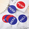 8 Sets 2 Colors PVC Self-Adhesive Push Pull Sign Stickers DIY-CA0006-10-5