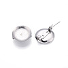 304 Stainless Steel Brooch Cabochon Settings STAS-E547-08G-P-1