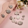 12Pcs 6 Style 304 Stainless Steel Pendants STAS-SZ0001-44P-4