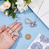 2Pcs 316 Surgical Stainless Steel Heart Photo Locket Pendant Cable Chain Necklaces for Women NJEW-DC0001-15P-3
