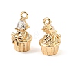 Brass Micro Pave Cubic Zirconia Pendants KK-C155-16G-01-2
