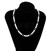 Bohemian Black and White Polymer Clay Heishi Beaded Necklaces for Men DR8717-1