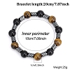 Adjustable Natural Mixed Gemstone Woven Bracelets PW-WG2ABB7-07-1