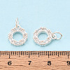 Sparkling 925 Sterling Silver Micro Pave Cubic Zirconia Circle Charms STER-T009-19S-4