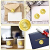 34 Sheets Self Adhesive Gold Foil Embossed Stickers DIY-WH0509-078-4