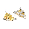 Brass Pave Cubic Zirconia Charms CU-CBA6A75-04P-06-2