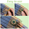 12Pcs 6 Colors Brass Rhinestone Cufflinks DIY-GL0007-16-4