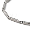 201 Stainless Steel Bar Link Chain Necklaces for Men Women NJEW-G112-07D-P-2