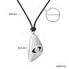 304 Stainless Steel Triangle with Eye Pendant Adjustable Black Cord Necklaces WGD88CD-03-1