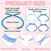 4Pcs 4 Colors Polyester Cord Bracelet Making MAK-TA0001-42-4