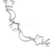 Non-Tarnish 304 Stainless Steel Star & Moon Link Chain Anklets for Men Women LS-STAS-B039-15P-2