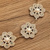 Alloy Crystal Rhinestone with Imitation Pearl Flower Link Chain Belly Belts for Women FS-WGCF5A6-01-4