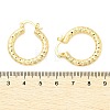 Brass Two Tone Hoop Earrings EJEW-B117-06C-G-5