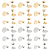 Unicraftale 36Pcs 6 Styles 304 Stainless Steel Stud Earring Findings STAS-UN0056-38-1