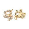 SHEGRACE Brass Micro Pave Clear Cubic Zirconia Charms XGRQ4S997-749G-2