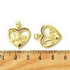 Mother's Day Brass Micro Pave Cubic Zirconia Pendants KK-H472-10G-02-3