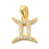 925 Sterling Silver Micro Pave Clear Cubic Zirconia Pendants STER-Z012-06G-04-1