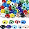 45Pcs 9 Colors Handmade Evil Eye Lampwork Beads LAMP-CJ0003-11-1